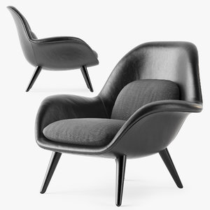 3D fredericia swoon armchair model