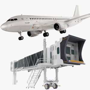 airplane jet way airbus 3D model