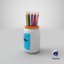 colored pencils holder jar 3D model