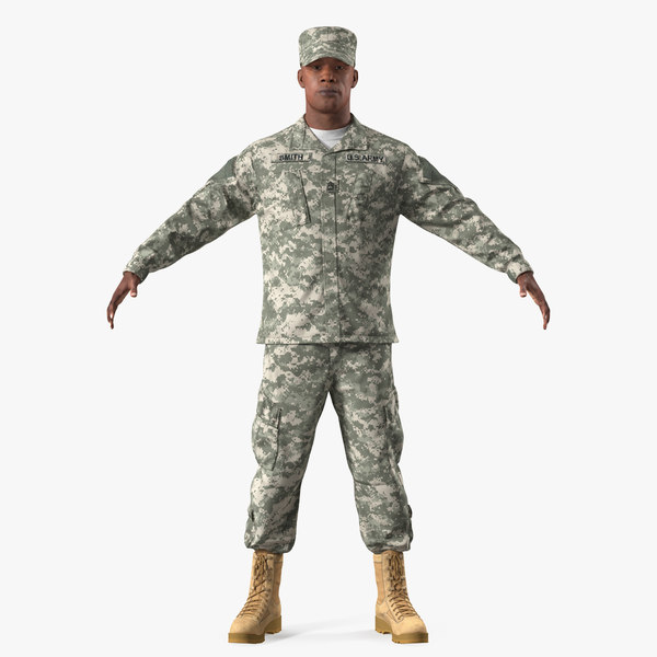 army black soldier uniform 3d model