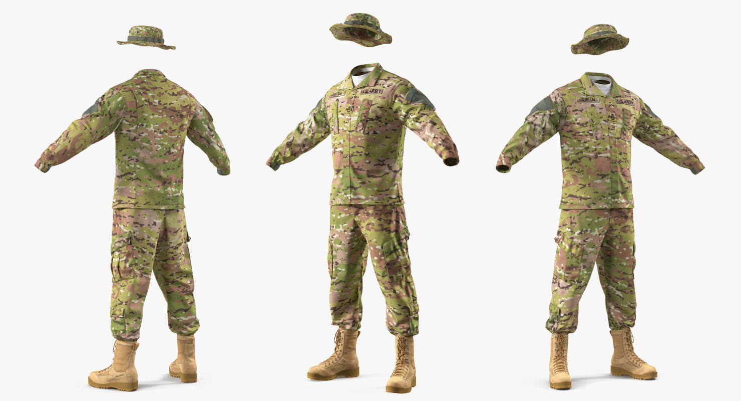 Army combat uniform camo 3D - TurboSquid 1417940