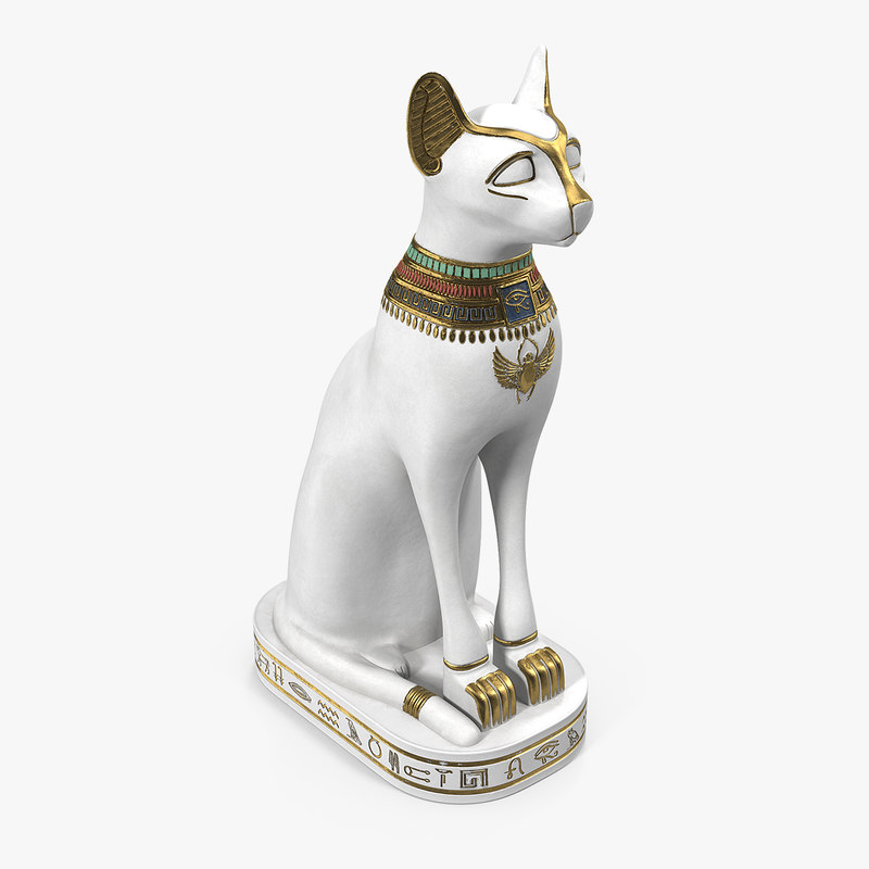 cat statue anime