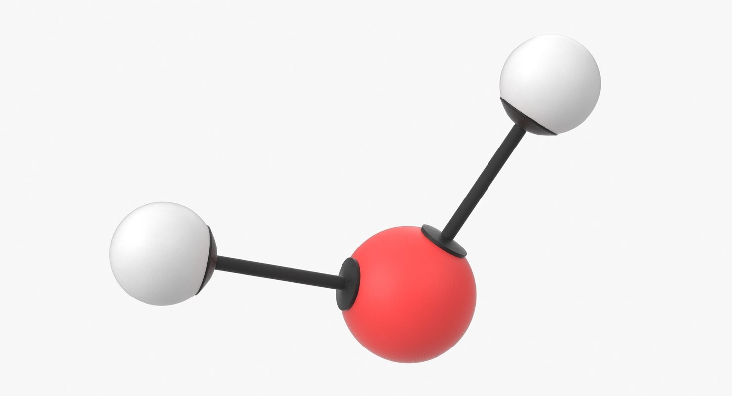 3D water molecule TurboSquid 1417767