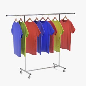 t-shirts stand 3D model