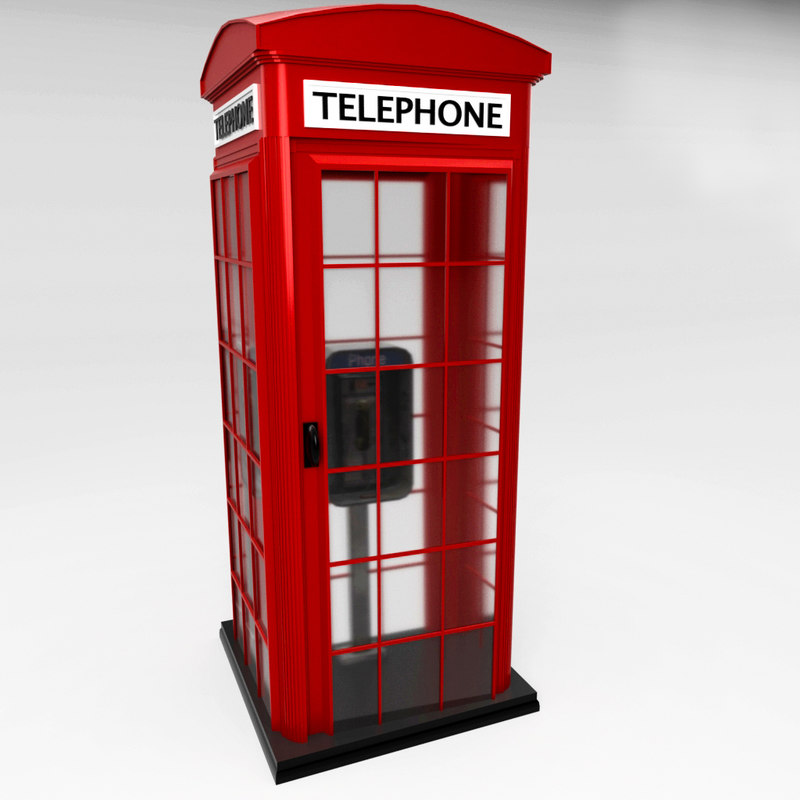 Style phone booth 3D TurboSquid 1417971