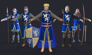 king knight medieval 3D
