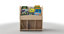3D kids book shelf model