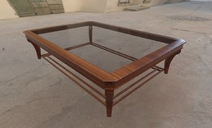 wooden center table 3D model