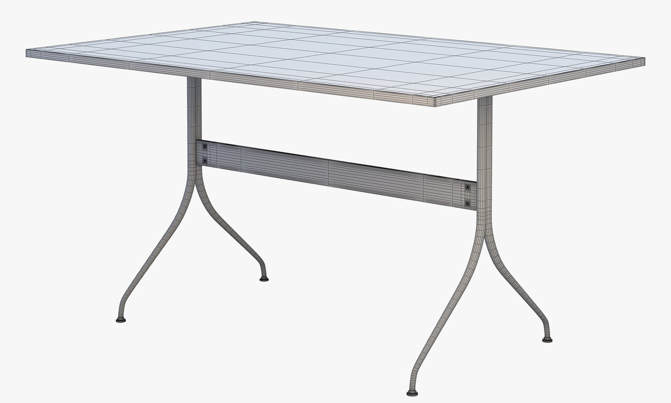 Nelson Swag Leg Rechteckiger Arbeitstisch 3D Modell TurboSquid 1418196