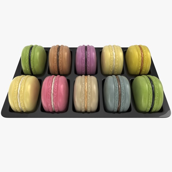 3D model 10 macaron box