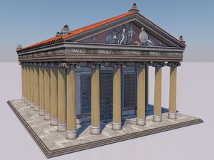 greek temple 3D