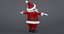 3D cartoon santa claus rigged model