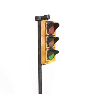 3D traffic light model