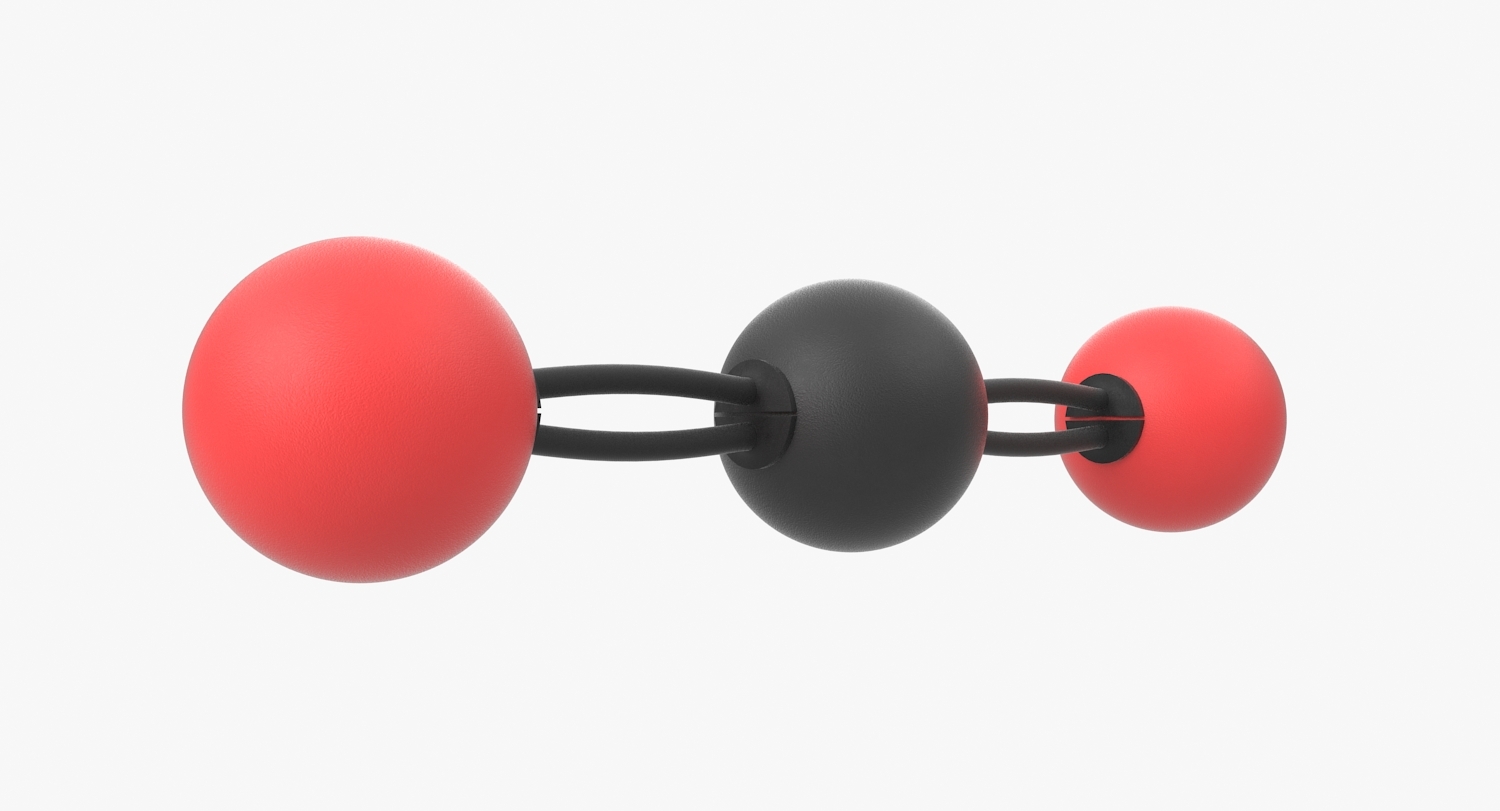 Carbon dioxide molecule 3D model TurboSquid 1418445