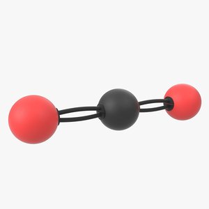 carbon dioxide molecule 3D model