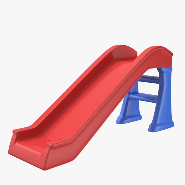 kids slide indoors outdoors 3D