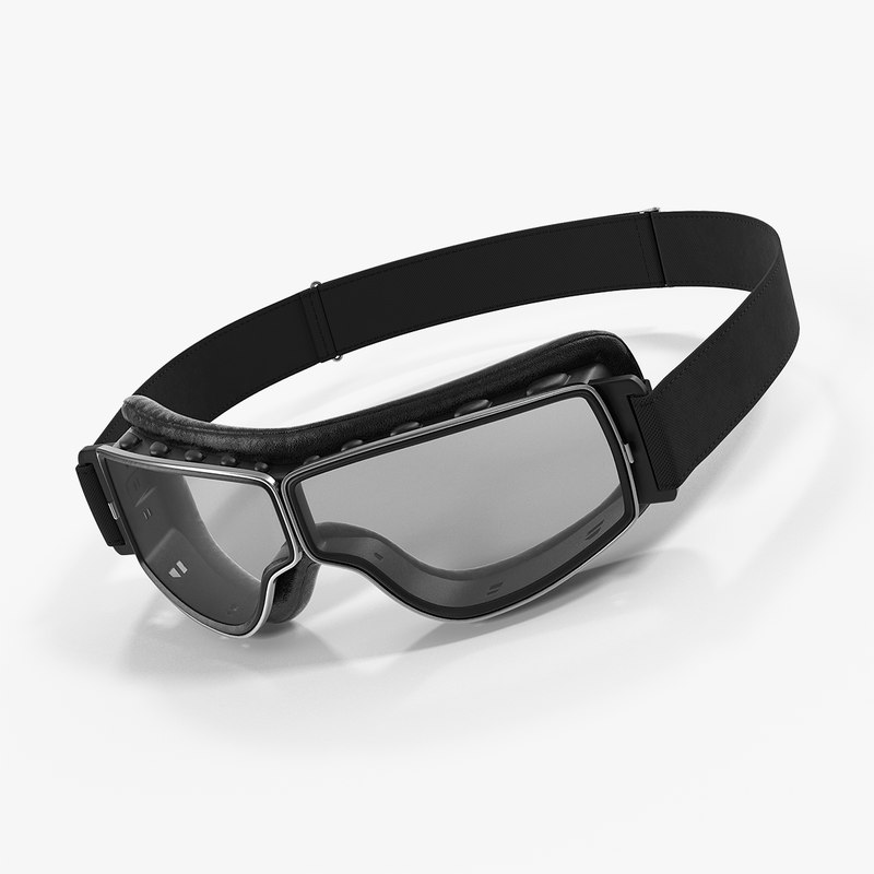 3D black pilot goggles TurboSquid 1418632