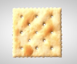 3D crackers saltine salt