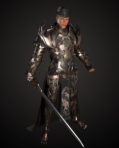 3D model male knight character