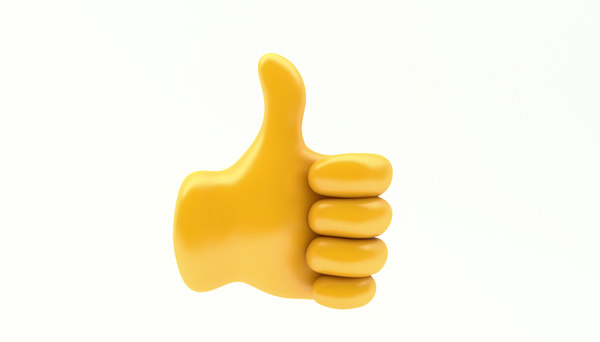 絵文字thumbs Up Icon 2 3dモデル Turbosquid