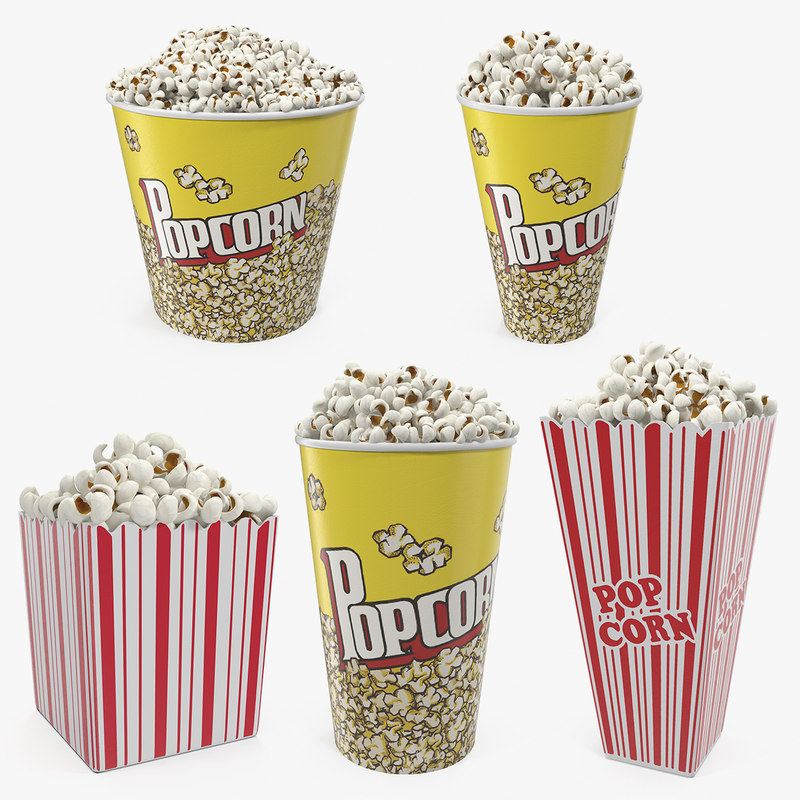 3D model popcorn containers TurboSquid 1418859
