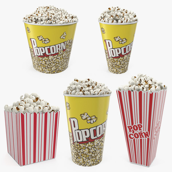 3D model popcorn containers