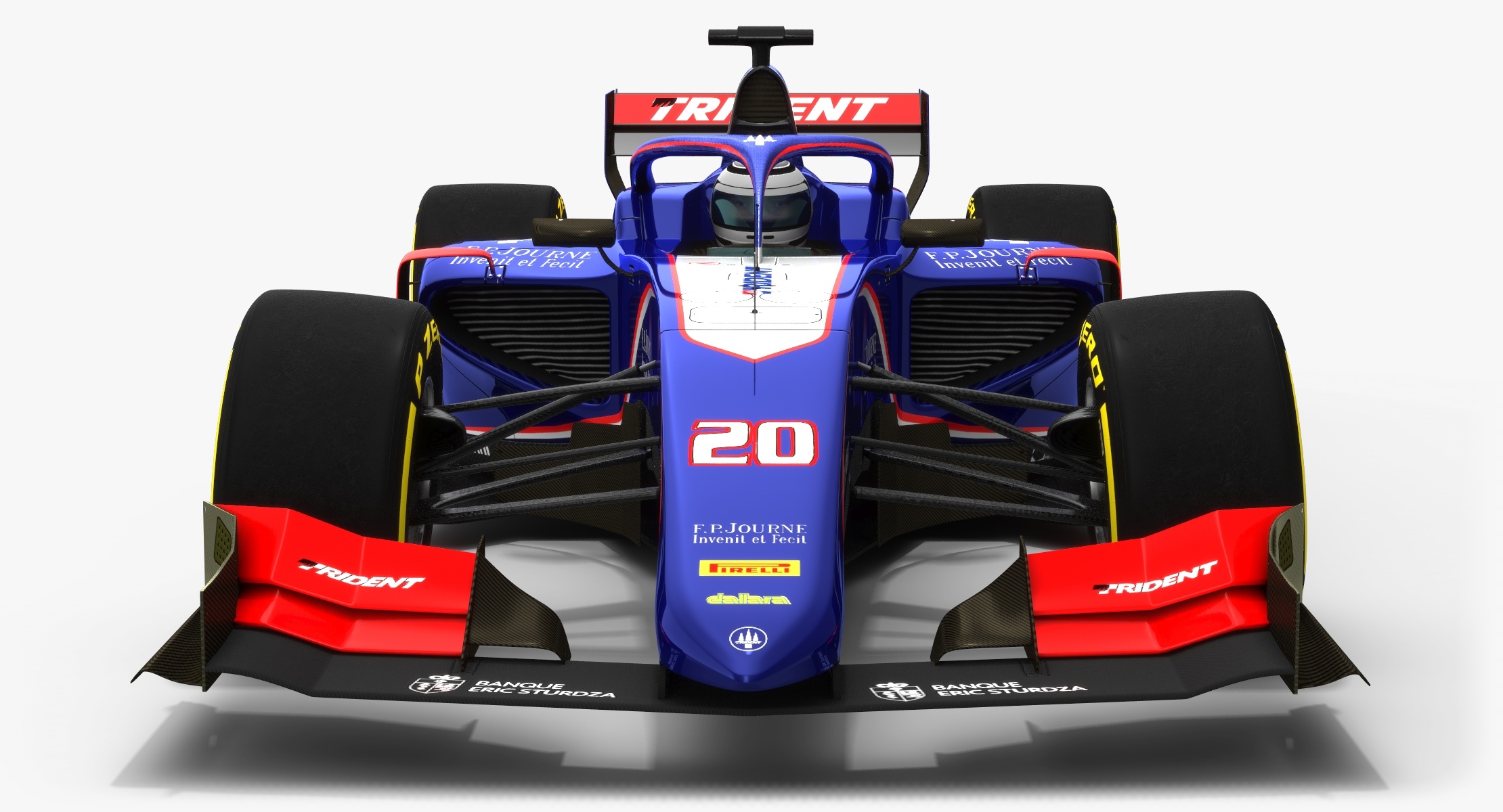 Trident F2 # 20 Formuła 2 Sezon 2019 Model 3D - TurboSquid 1418601