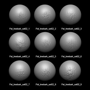 Zbrush Alpha Tree Bark Set02