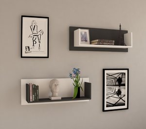 horizontal shelves 3D model