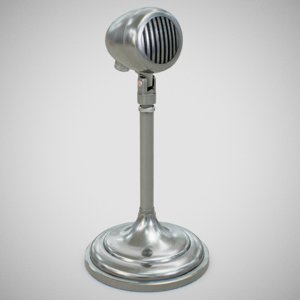 3D vintage american d5t microphone