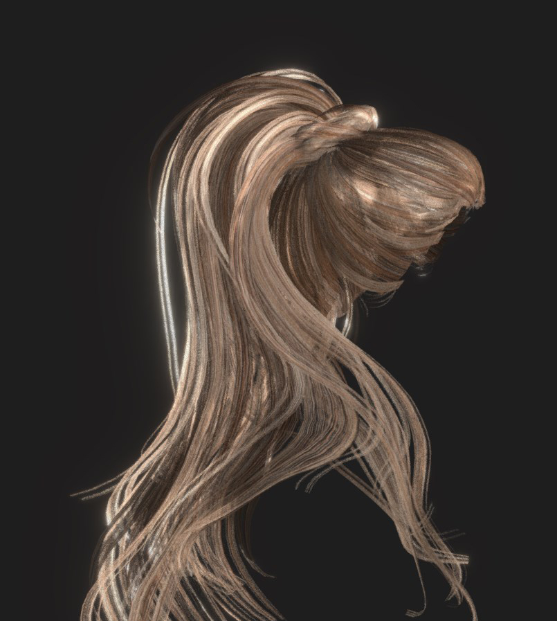 3d Female Hairstyle Hair Model Turbosquid 1418954
