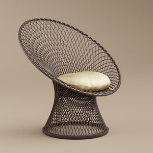 3D wicker peacock chair 1950s
