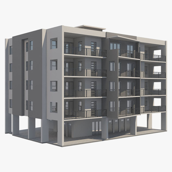 apartment building 3d 3ds