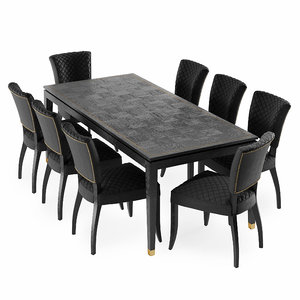 3D dining table hermitage
