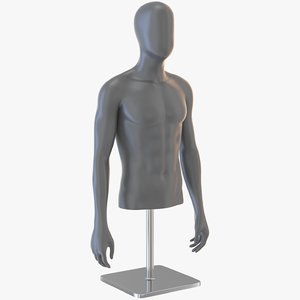 male mannequin half model