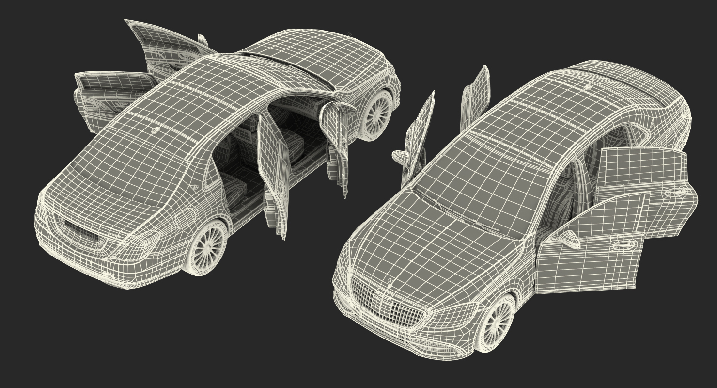 3D mercedes benz s-class maybach model - TurboSquid 1419277
