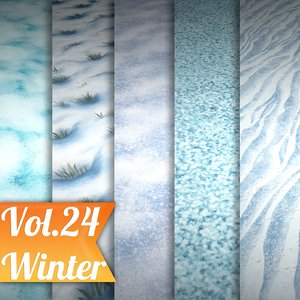 Texture Set Vol.24 Hand Painted Snow