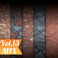 Texture Set Vol.13 Hand Painted Ground Dirt (Stylized Texture Dirt )