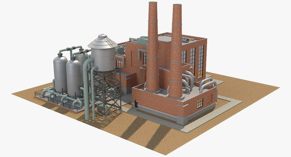 Factory building 3D model - TurboSquid 1211500