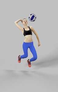 volleyball smashing sports 3D model