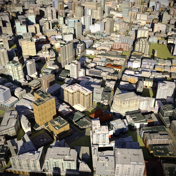 town city cityscape 3D model