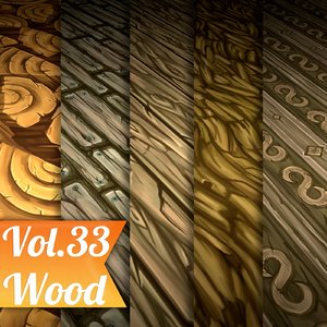 Texture Set Vol.33 Hand Painted Wood  (Stylized Texture Wood )