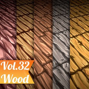 Texture Set Vol.32 Hand Painted Wood  (Stylized Texture Wood )