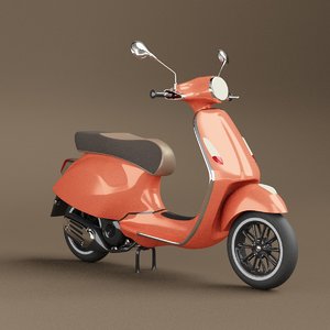 3D effectivepoly vespa scooter model