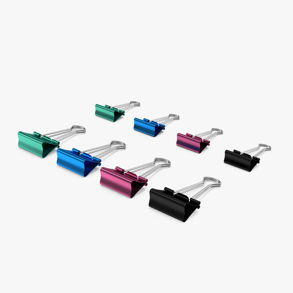 colored binder clips