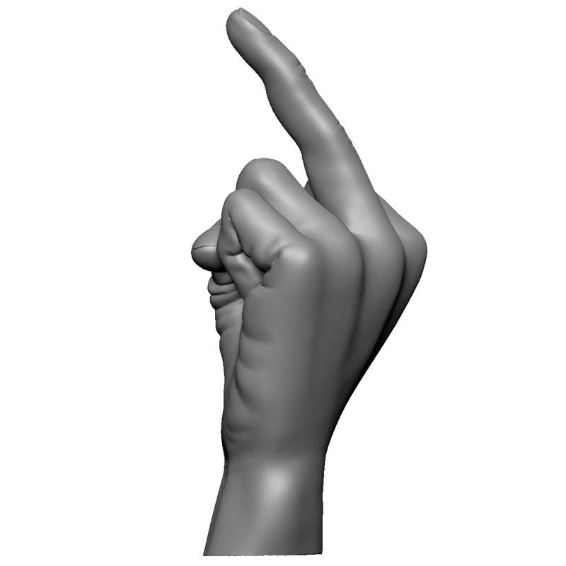 3d Male Hand Fuck Sign Turbosquid 1394671 8928