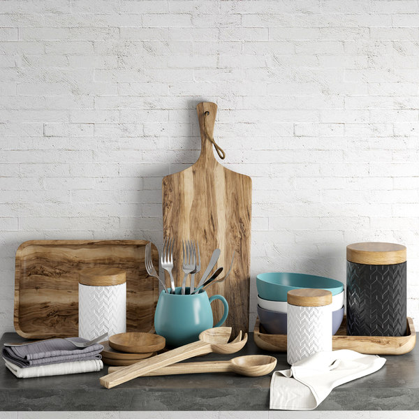 3d Model Kitchen Decoration Set 1 Turbosquid 1420044