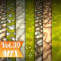 Texture Set Vol.39 Hand Painted Ground (Stylized Texture Ground)