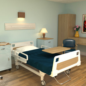3D modeled hospital room