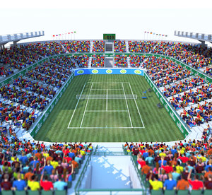 3D tennis arena model